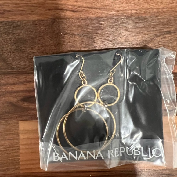 Banana Republic Gold Circular Earrings - Picture 2 of 4